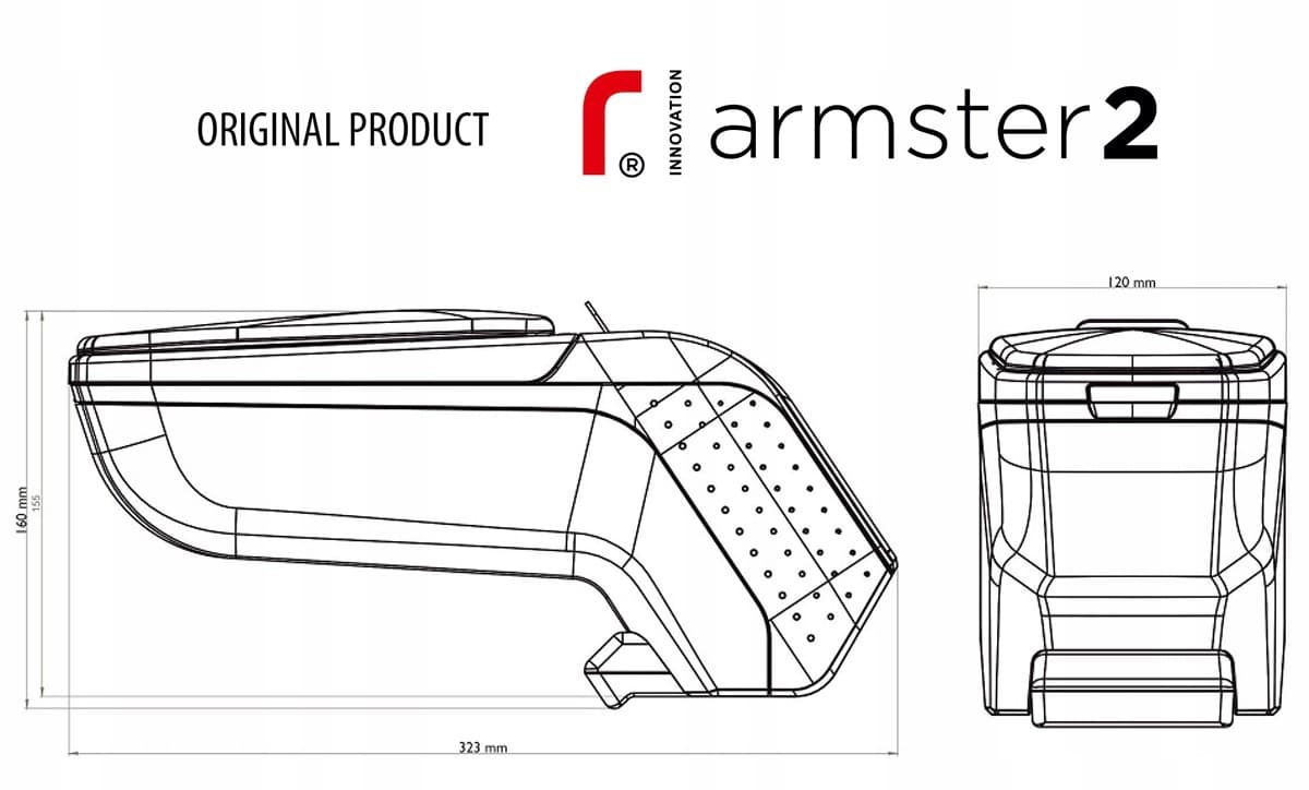 Reposabrazos con adaptador para VW Caddy, 2020-, ARM2-Negro nuevo 8