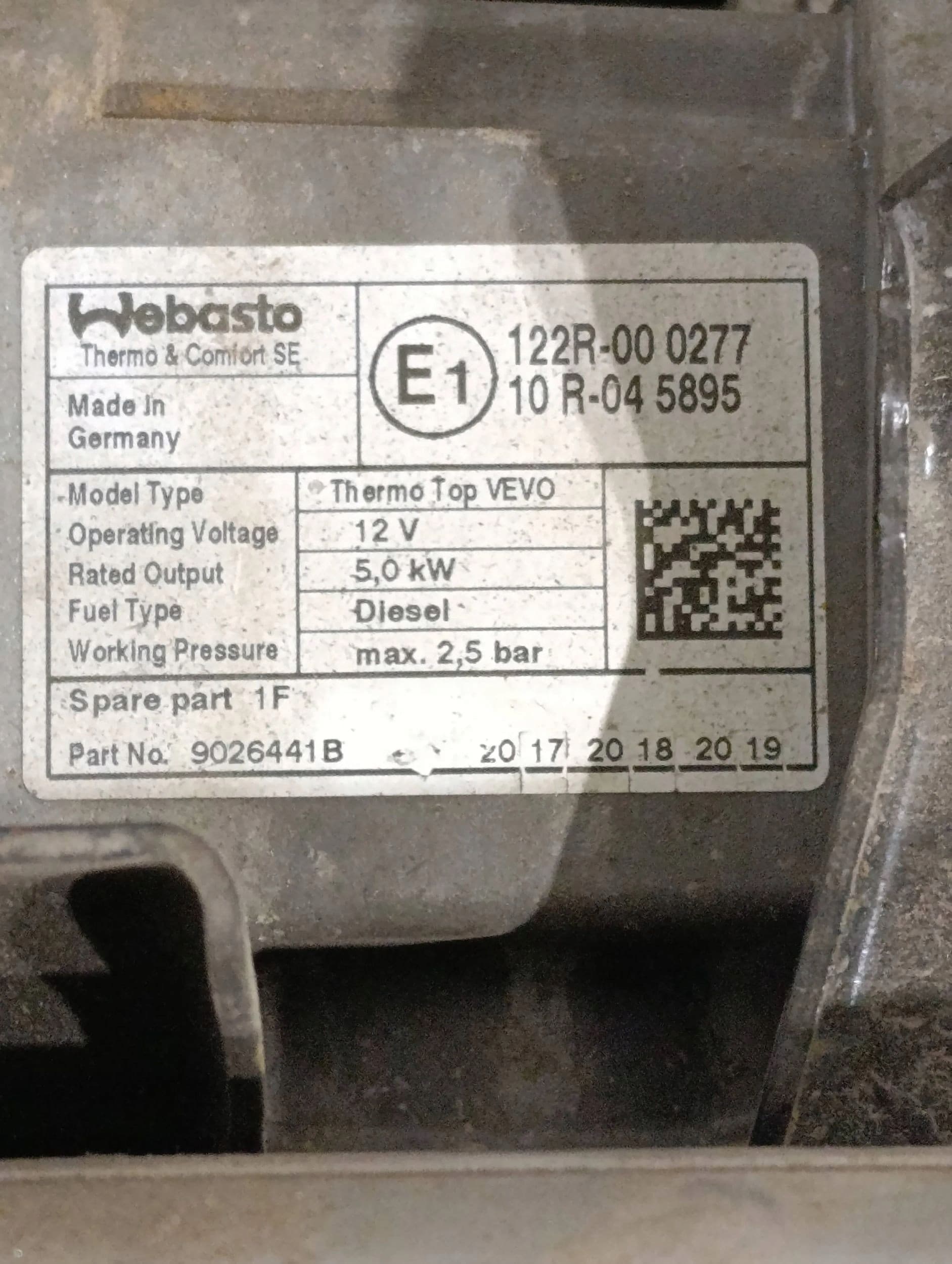 Calefactor Auxiliar Webasto Volkswagen Caddy 2012 usado 4