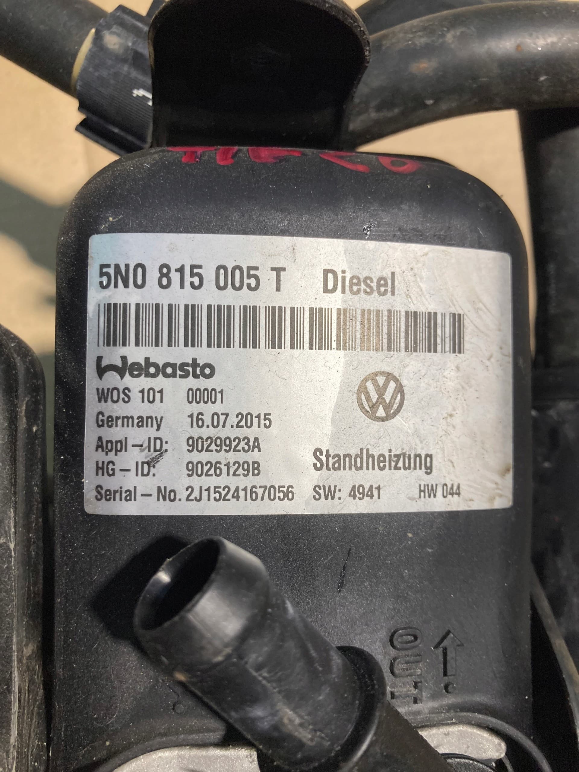 Webasto VW Tiguan 5N0815005T usado 2