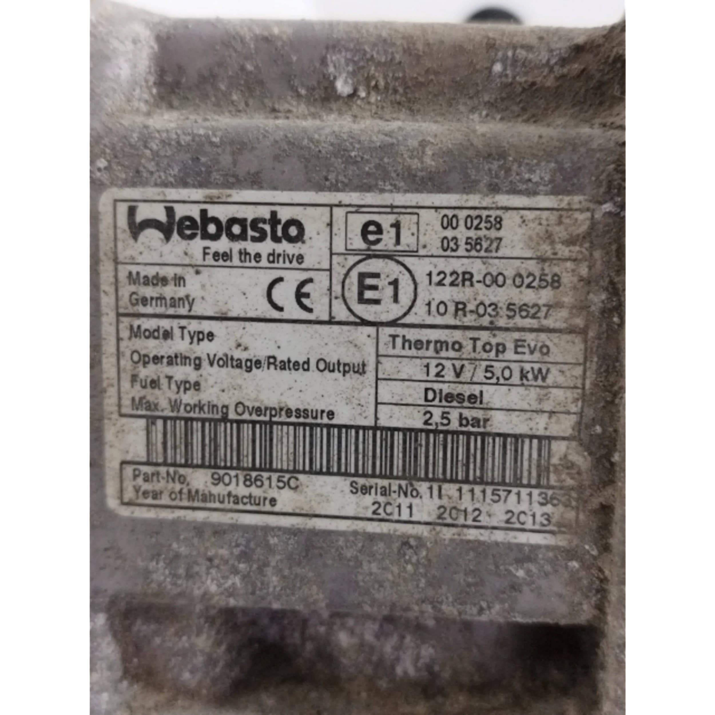 Calefactor Auxiliar Webasto para Peugeot 508 2013 usado 8