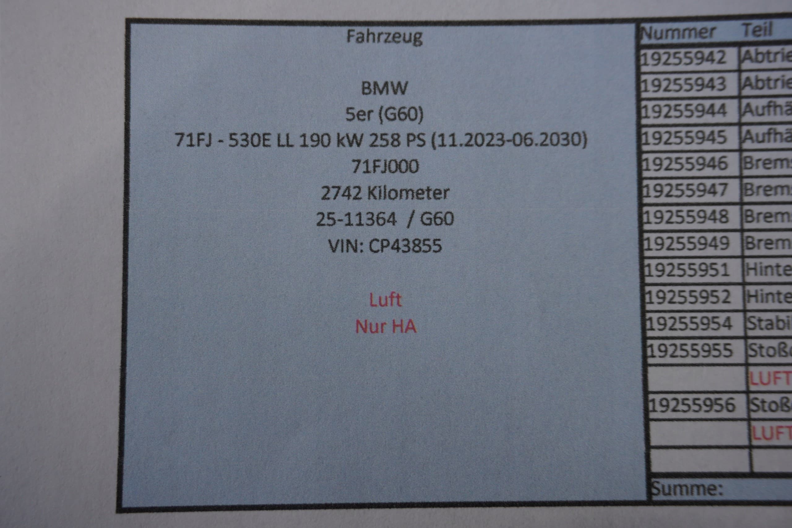 Calefactor BMW G60 G61 4B087799 2742 km usado 9