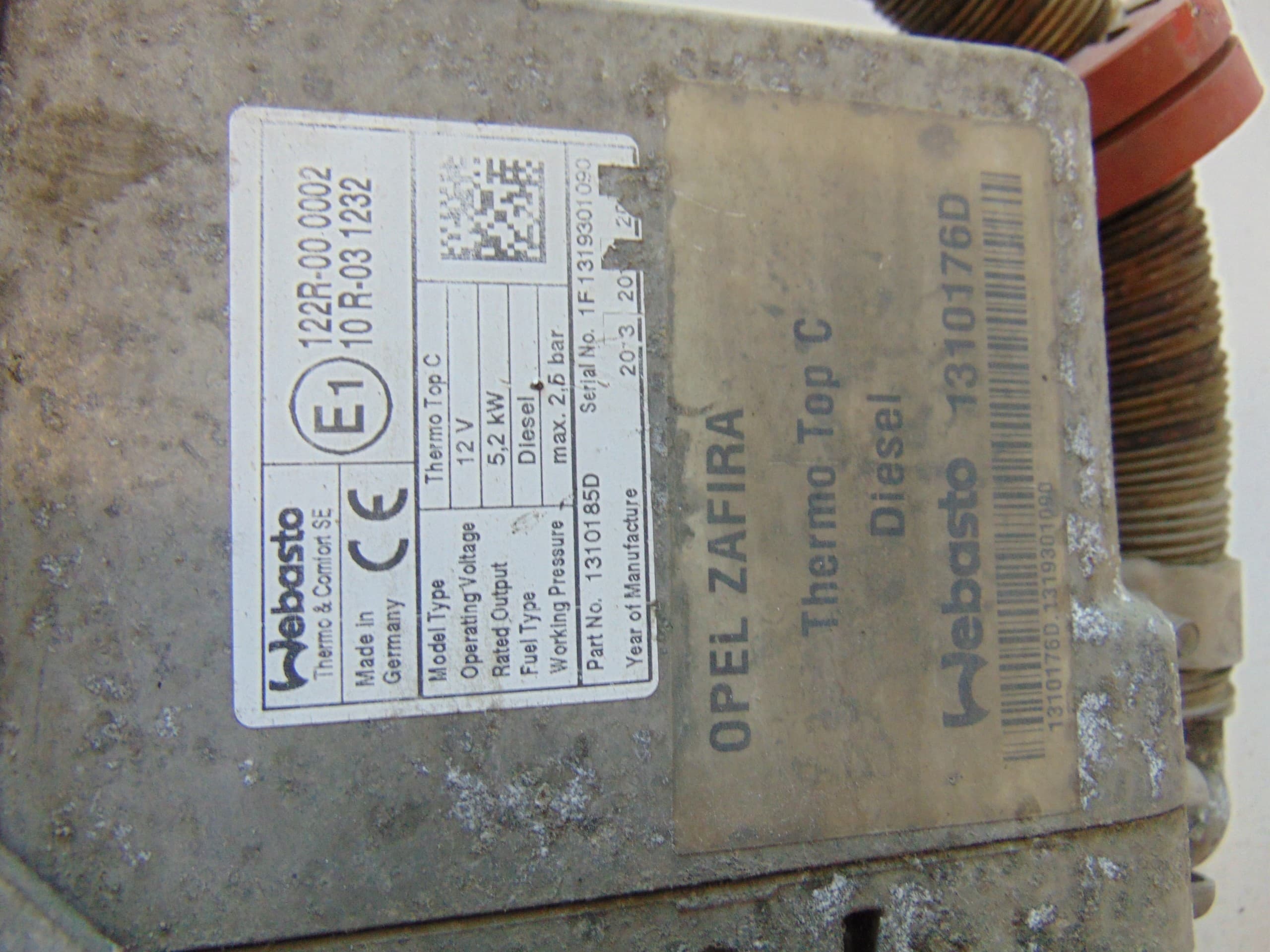 Webasto para Opel Zafira B diésel 1310176D usado 7
