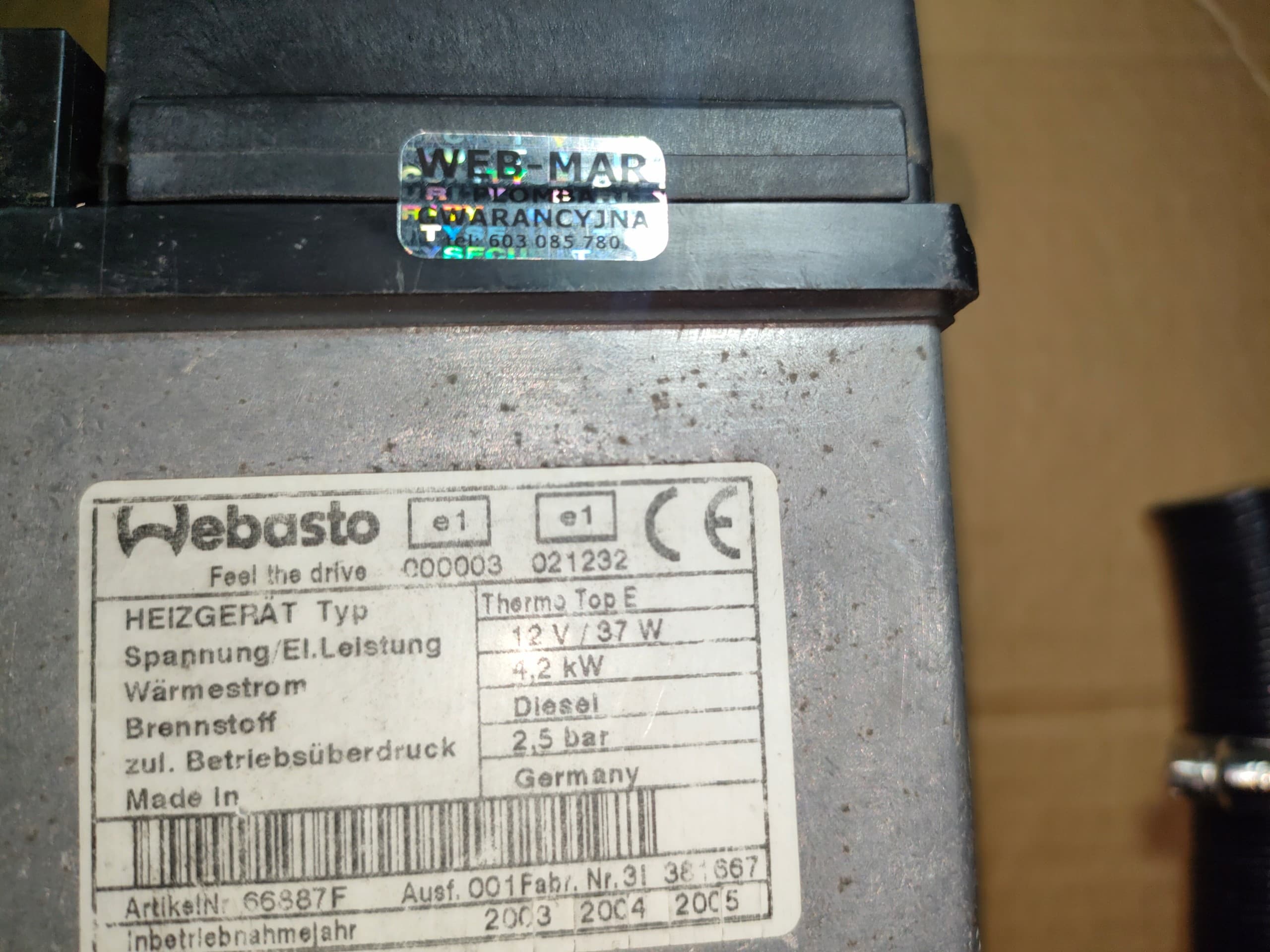 Kit Webasto para Citroën Berlingo 1.6 HDI Diésel/Gasolina usado 8