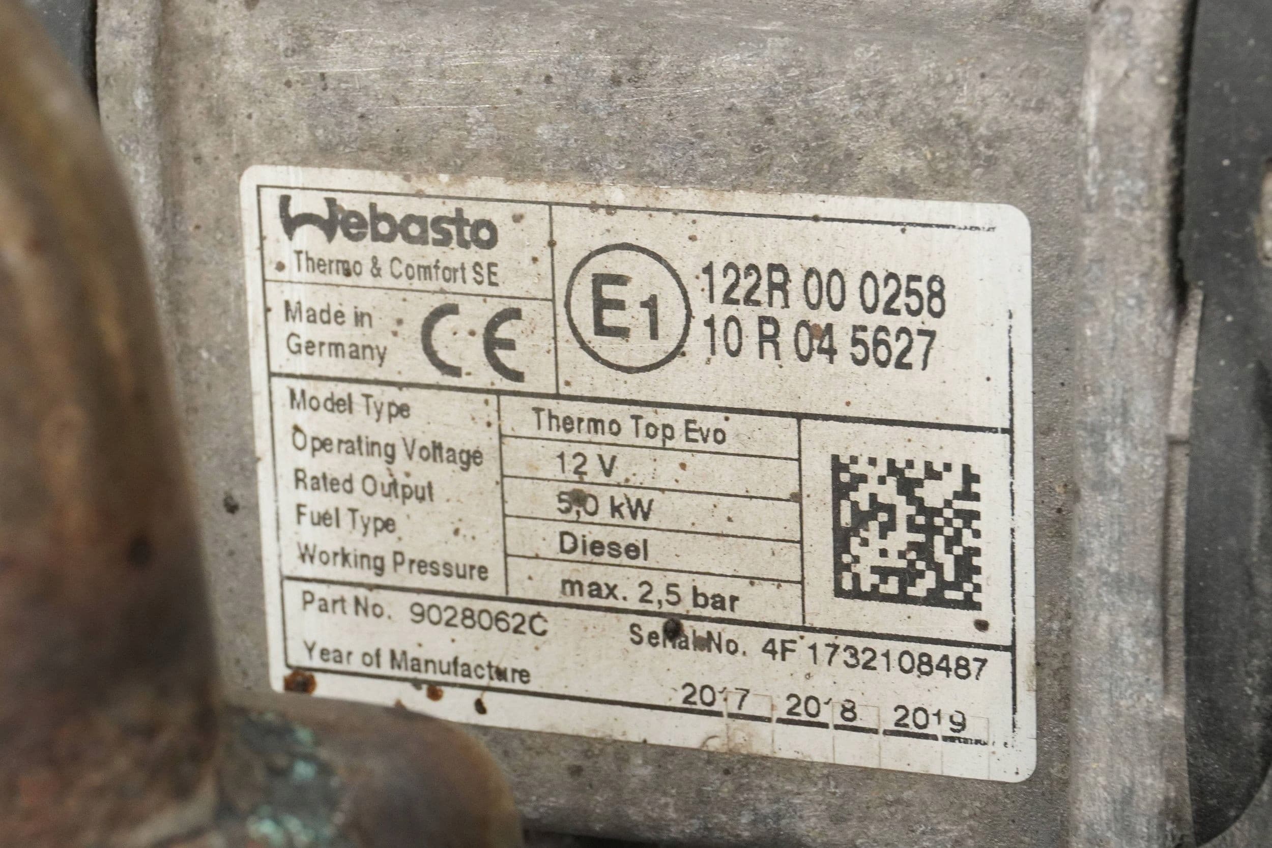 Calefactor estacionario Webasto VW T6 7E0819008K 9028062C usado 8