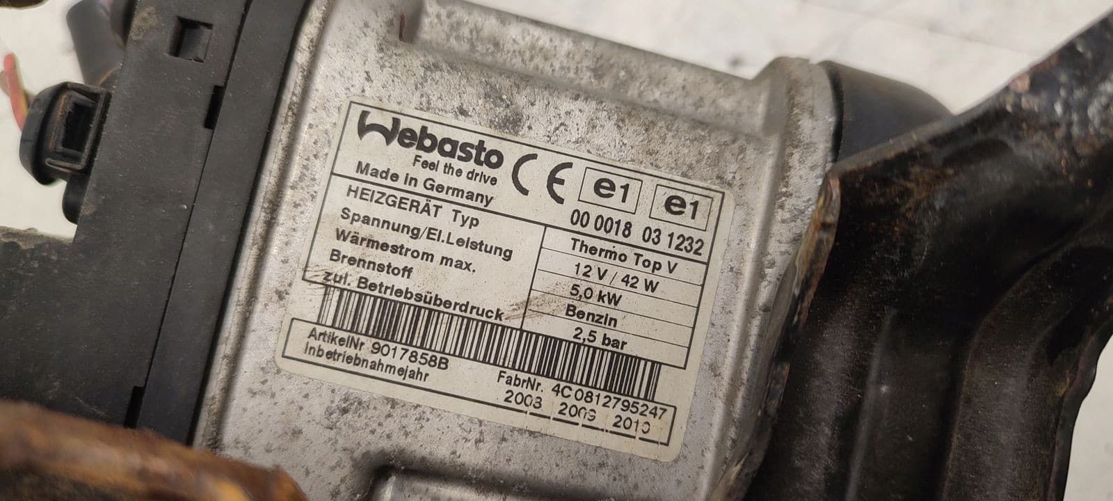 Calefactor estacionario Webasto VW Touran Lift 1.6 8V Mpi usado 5