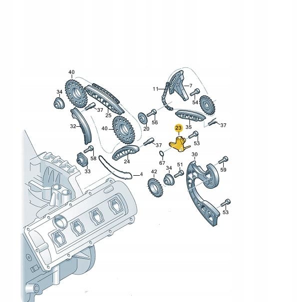 Audi OE 079109467AE conjunto de cadena de distribución nuevo 2