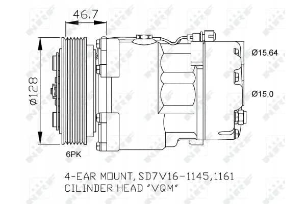 Compresor de aire acondicionado Nrf 32489 nuevo 4