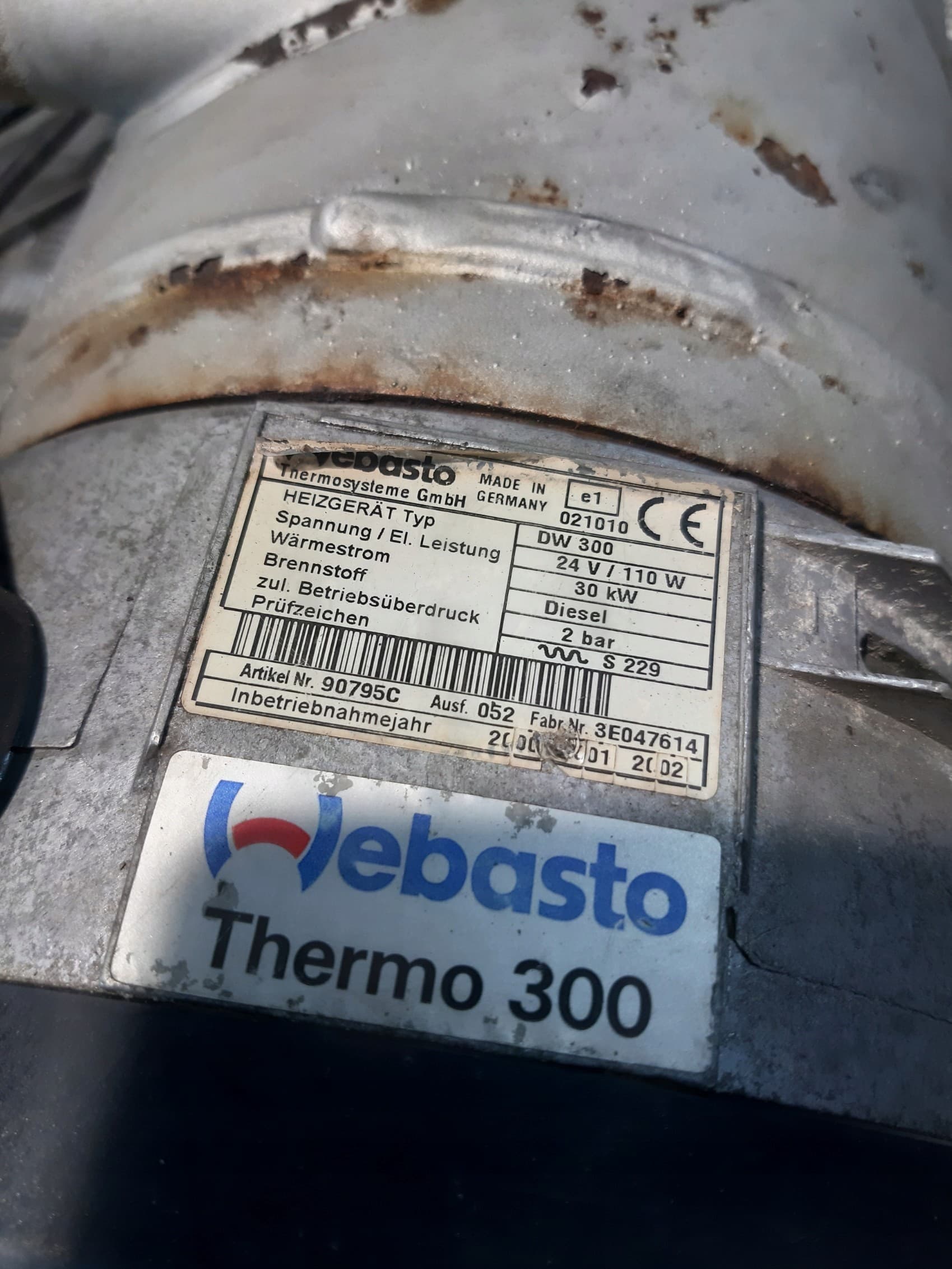 Calefactor estacionario Webasto Thermo 300 DW300 30KW usado 6