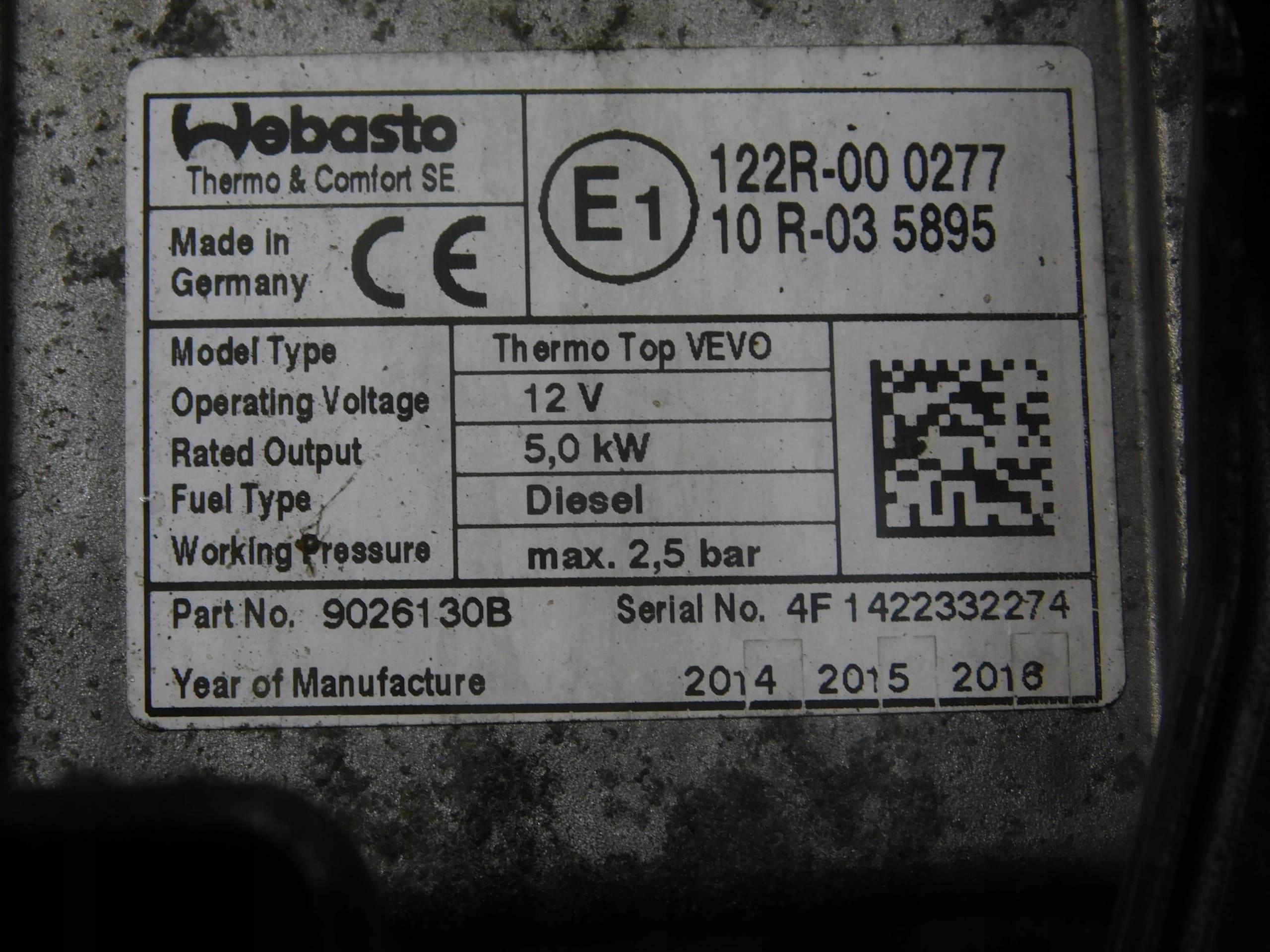7N0815065T Thermo Top Vevo Webasto VW Sharan II 2010-2022 usado 2