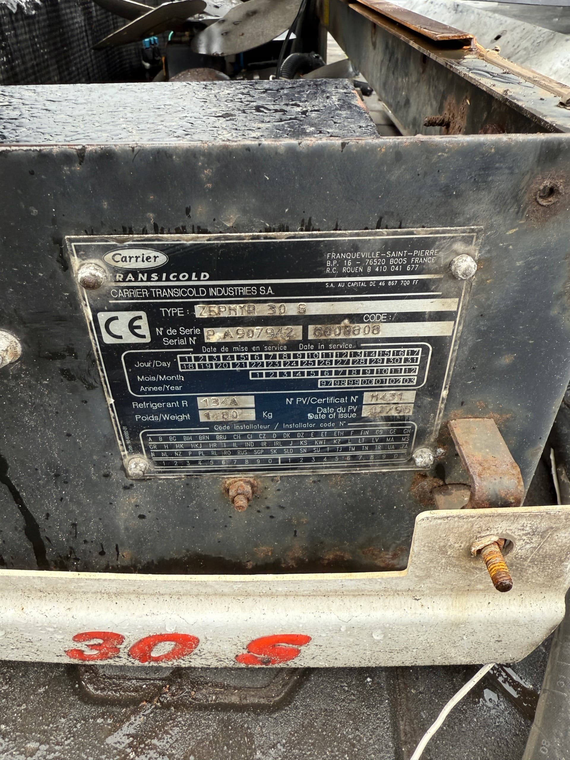 Unidad de Refrigeración Carrier Zepmyr 30S usado 5