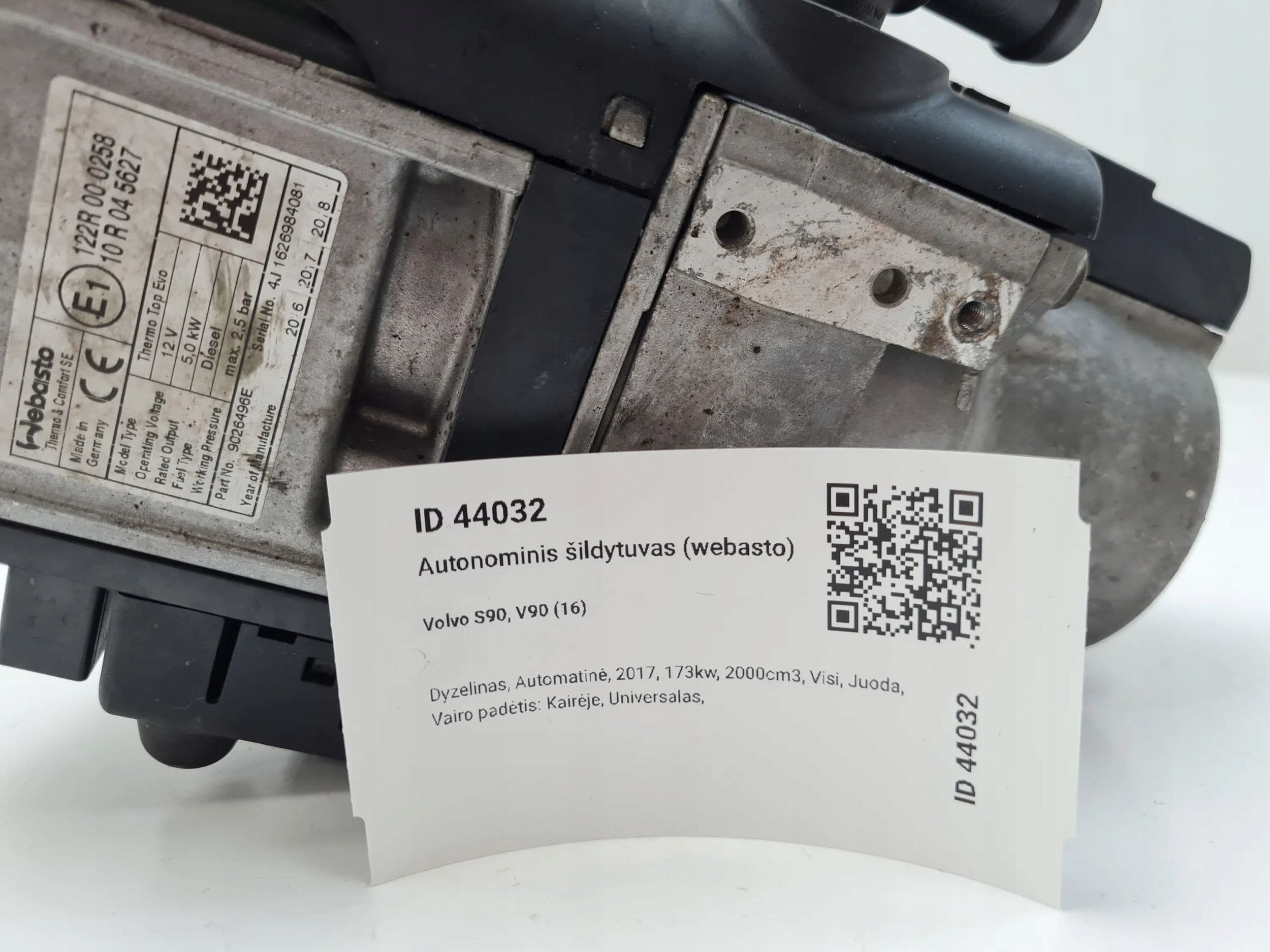 Calefactor Auxiliar Webasto para Volvo S90, V90 2017 - 9026496E usado 11