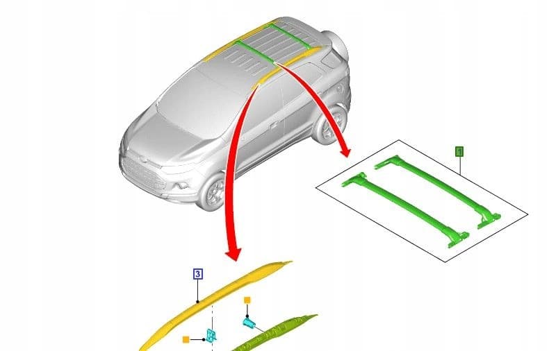 Barras de techo para Ford EcoSport 2013 - 2023 nuevo