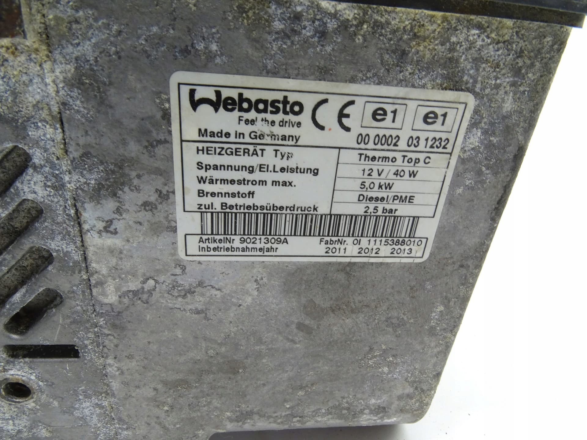 Calefactor estacionario Webasto VW Phaeton 3D0815005AK usado 2