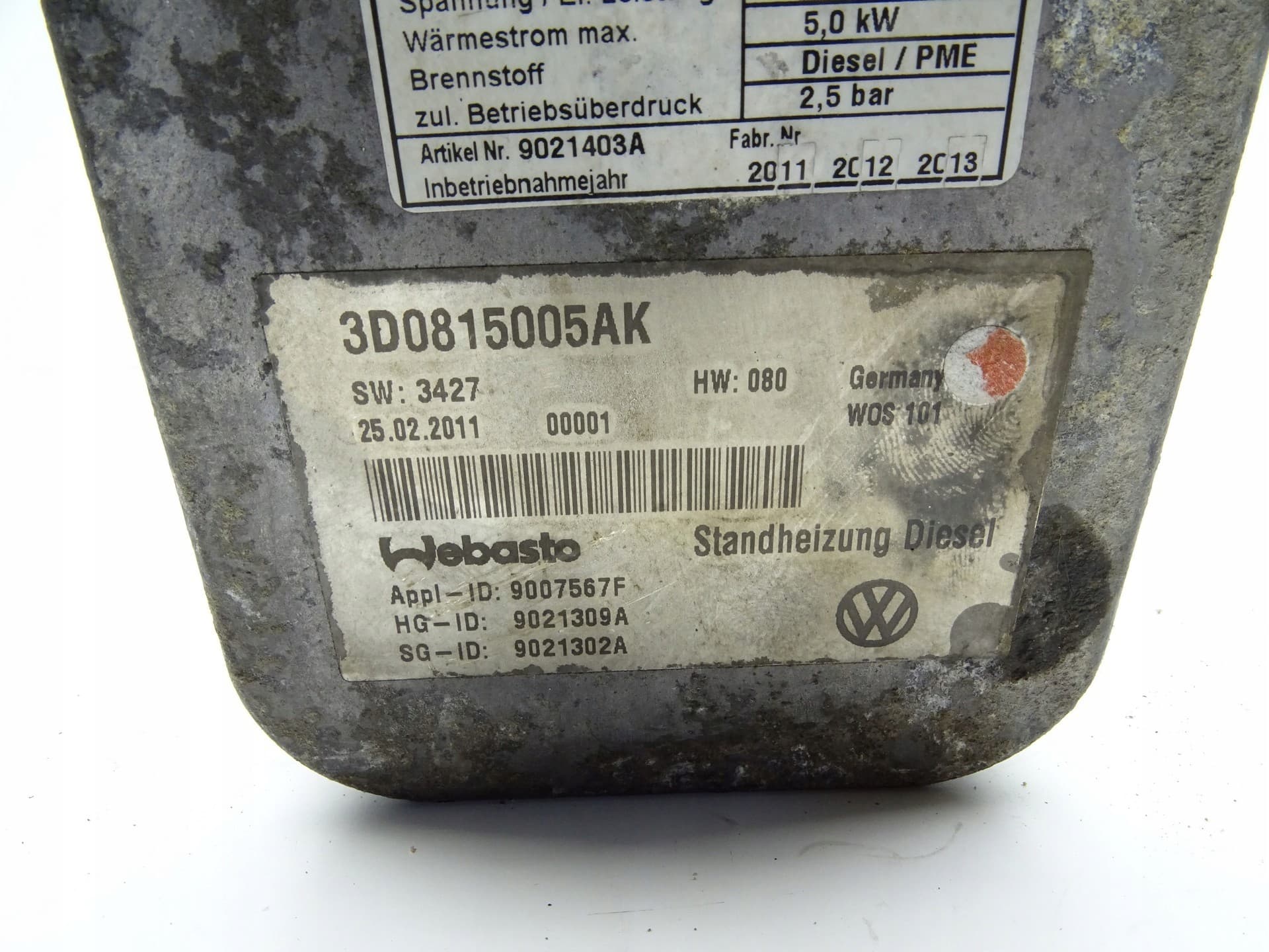 Calefactor estacionario Webasto VW Phaeton 3D0815005AK usado 4