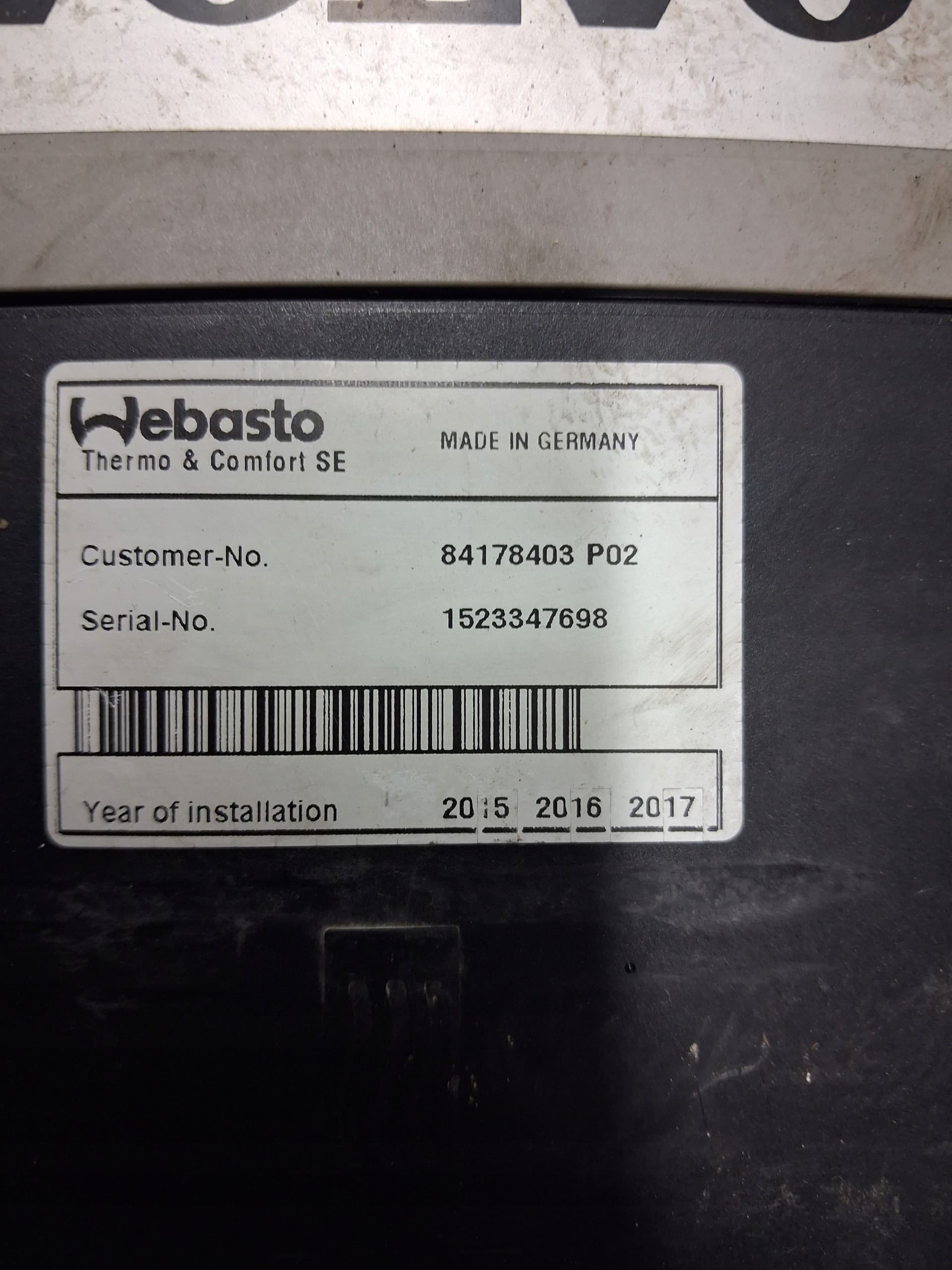 Calefactor de estacionamiento Volvo FH4 AT2000 Evo 84178403 usado 3