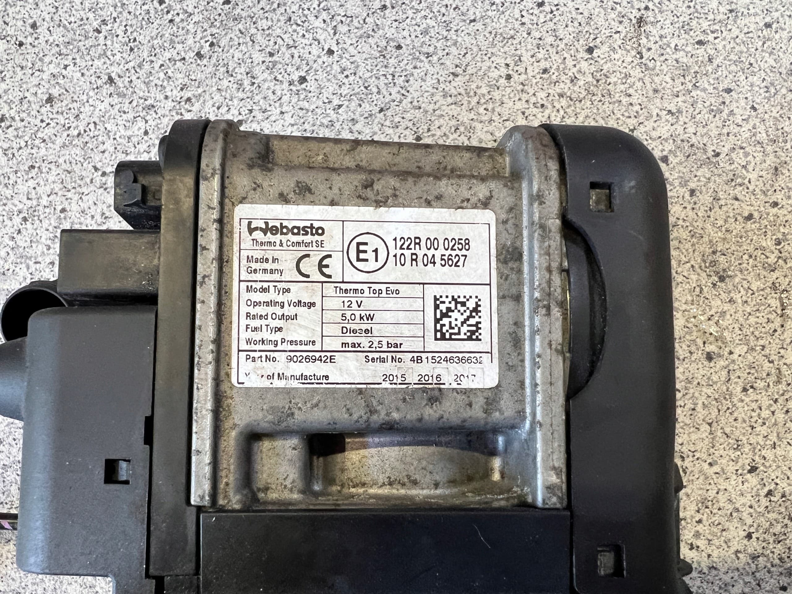Calefactor Diésel Webasto Evo para BMW X3 F25 y X4 F26 usado 3