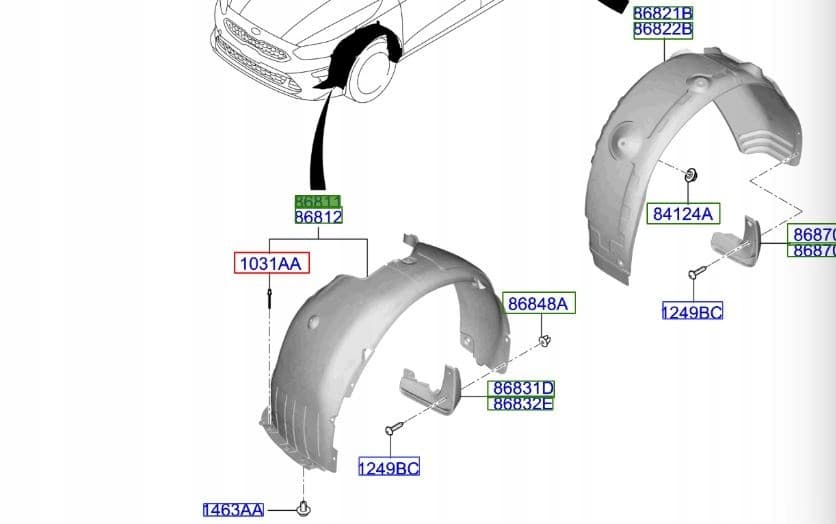 Paso de rueda delantero izquierdo Kia ProCeed 2020-2025 nuevo