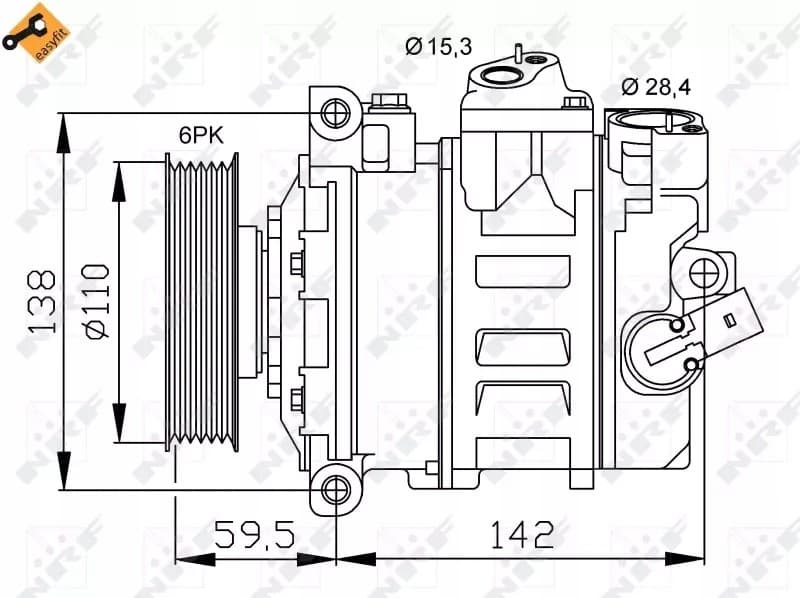 Compresor de Aire Acondicionado Nrf 32146 nuevo 5