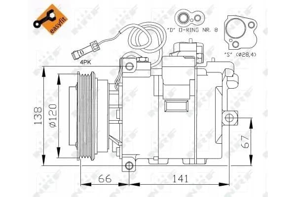 Compresor de Aire Acondicionado - Nrf 32104 usado 2