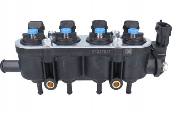 Riel inyector Med Landi Renzo azul con sensor usado 8