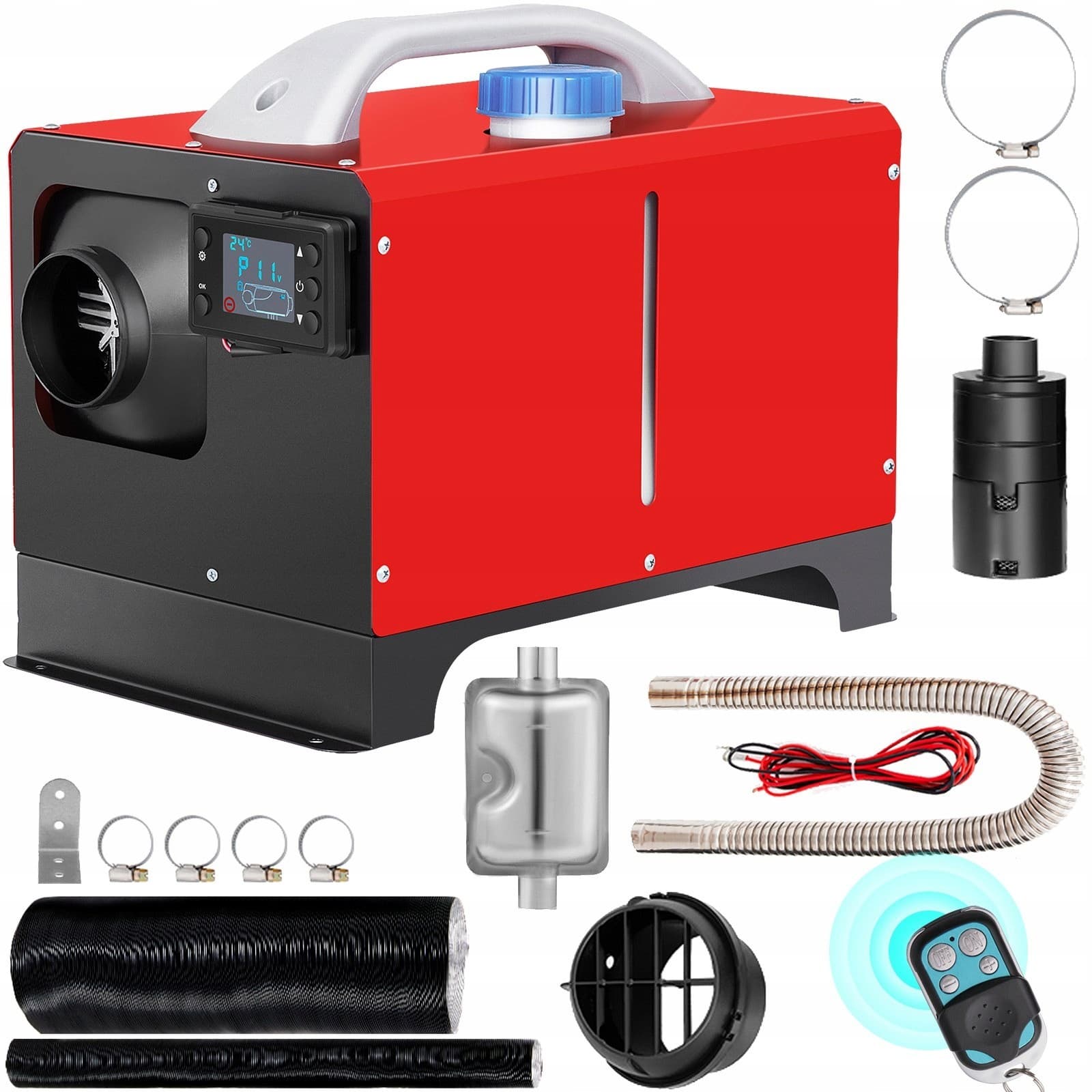 Calefactor estacionario Vevor 5KW diésel con pantalla Lcd nuevo