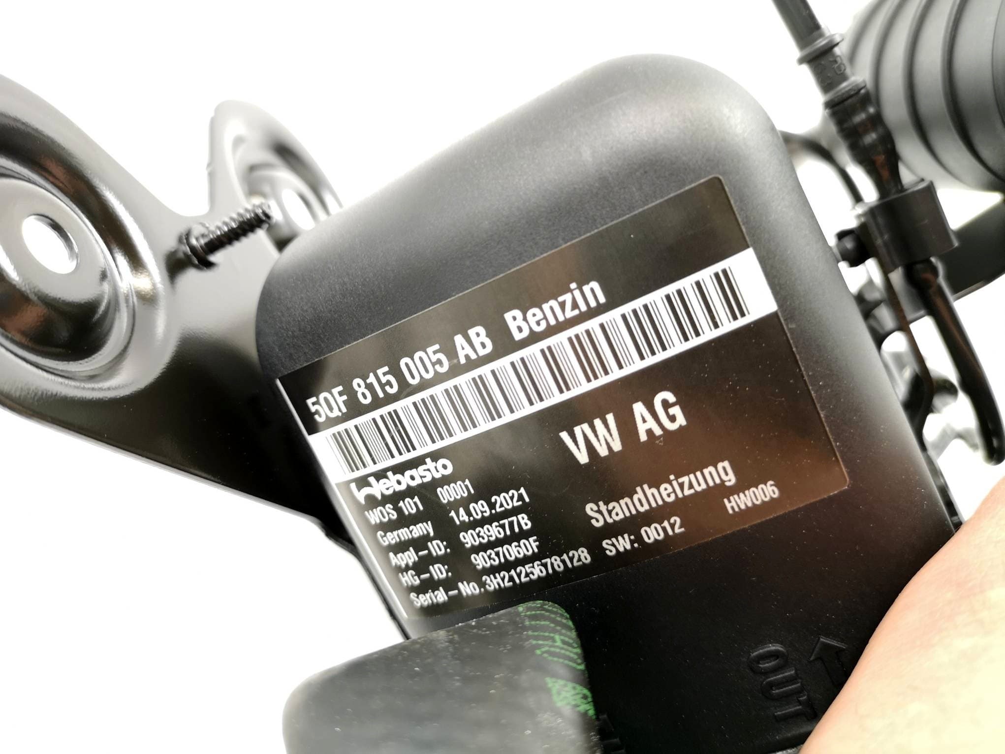 Calefactor de estacionamiento Webasto Audi Q3 5QF815005AB nuevo 2