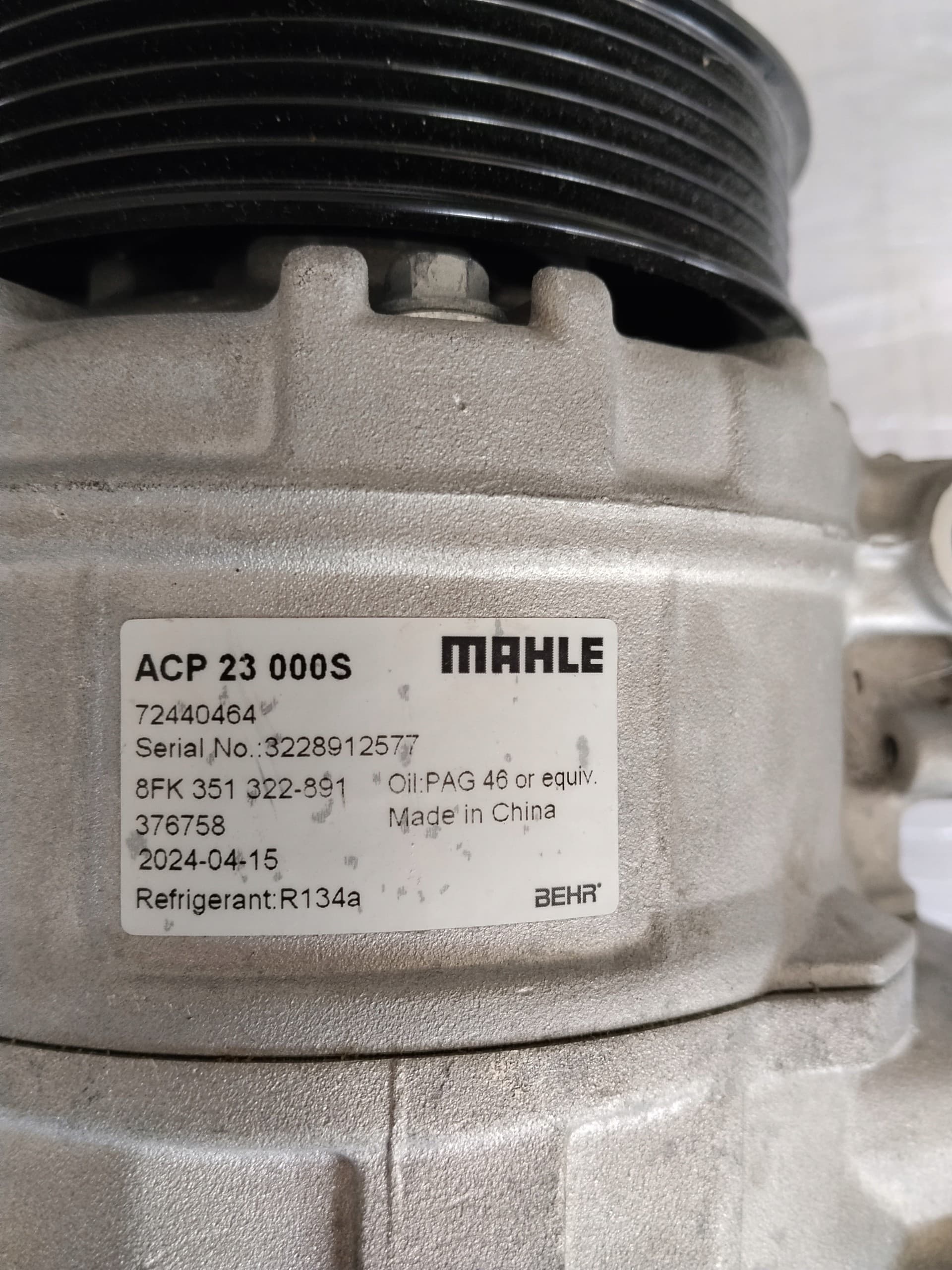Compresor de Aire Acondicionado Acp 23 000S Mahle nuevo 2