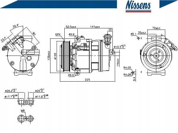 Compresor de aire acondicionado Nissens 89397 usado 5