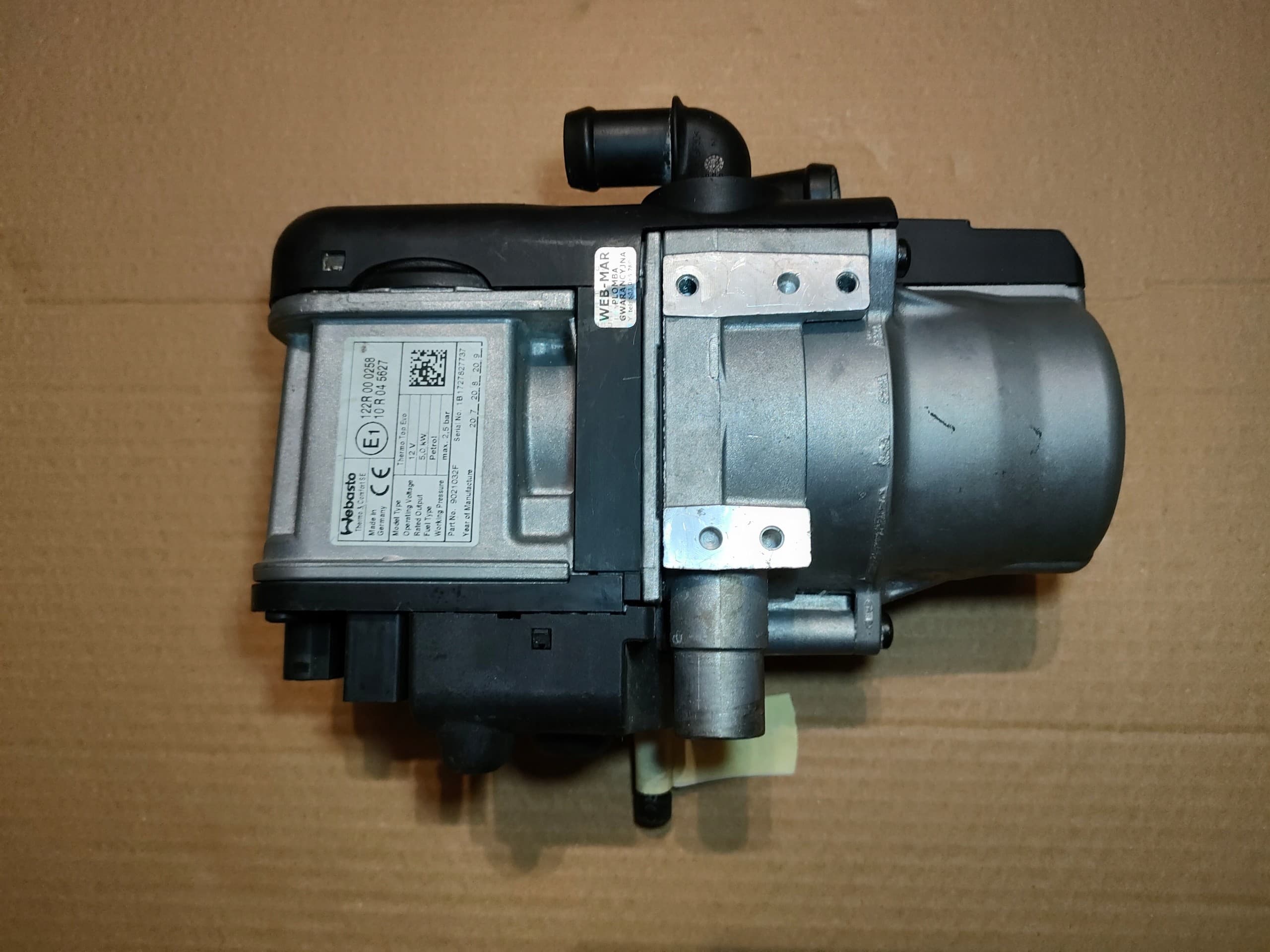 Calefactor Webasto Thermo Top Evo 5 KW gasolina 9,5 h de uso usado