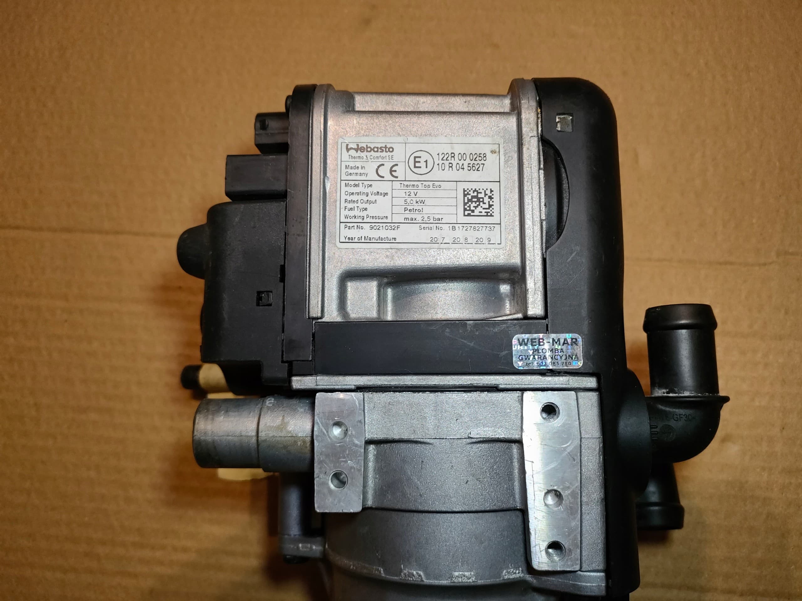 Calefactor Webasto Thermo Top Evo 5 KW gasolina 9,5 h de uso usado 10