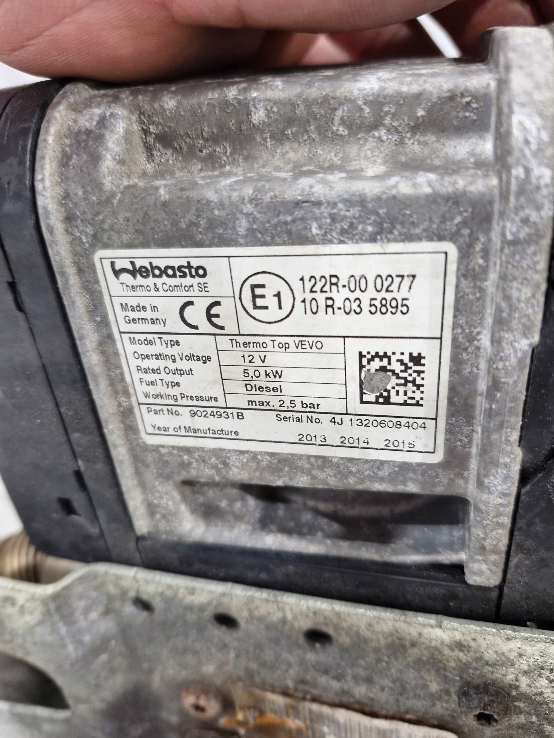 Webasto Diesel BMW F25 2013 Original OE 9024986 usado 3