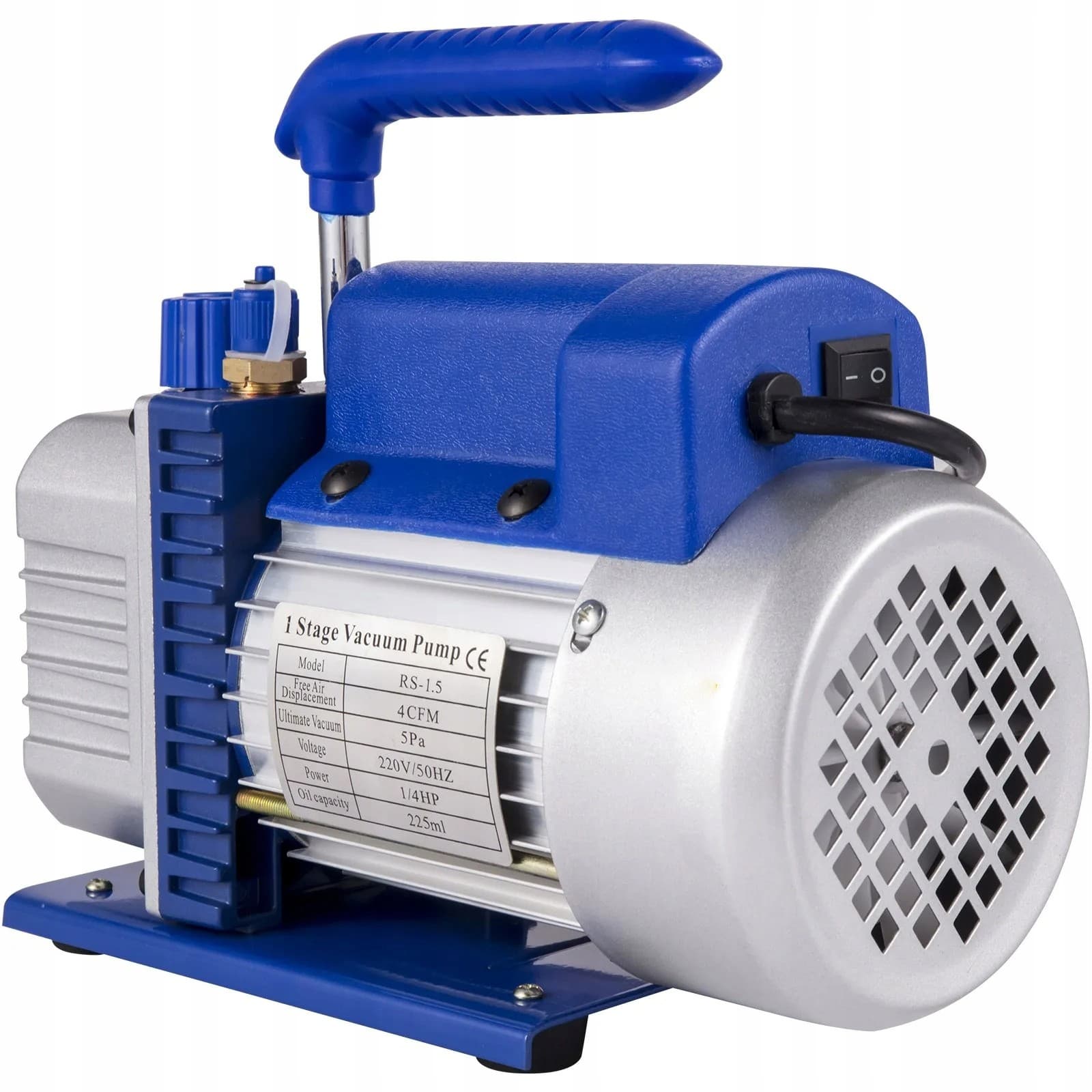 Bomba de vacío 4 Cfm 1/3 HP con manómetro 5PA 1720 Rpm usado 2
