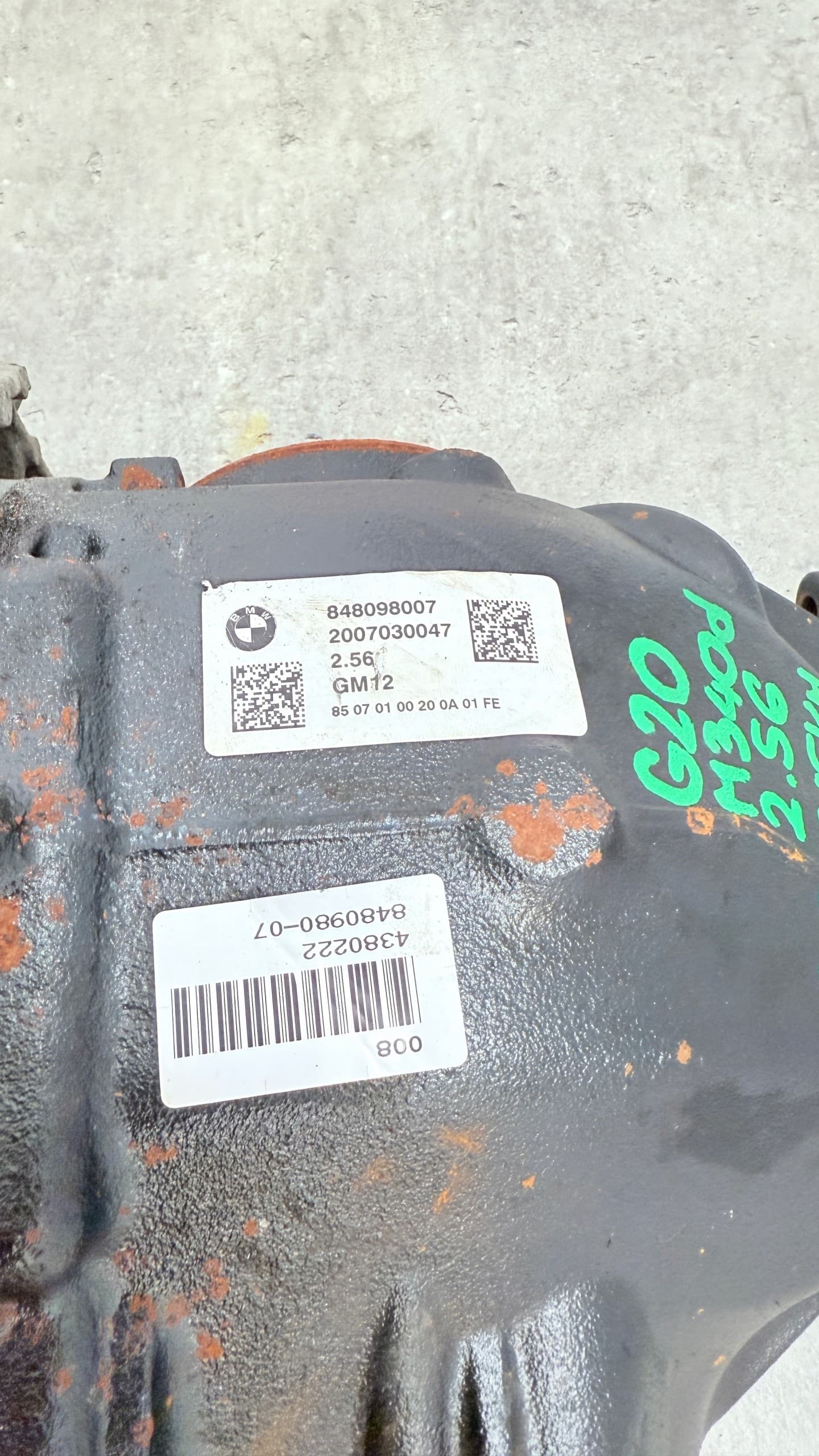 Puente diferencial trasero BMW G20 G21 G26 M340d 2.56 8480980 usado 10