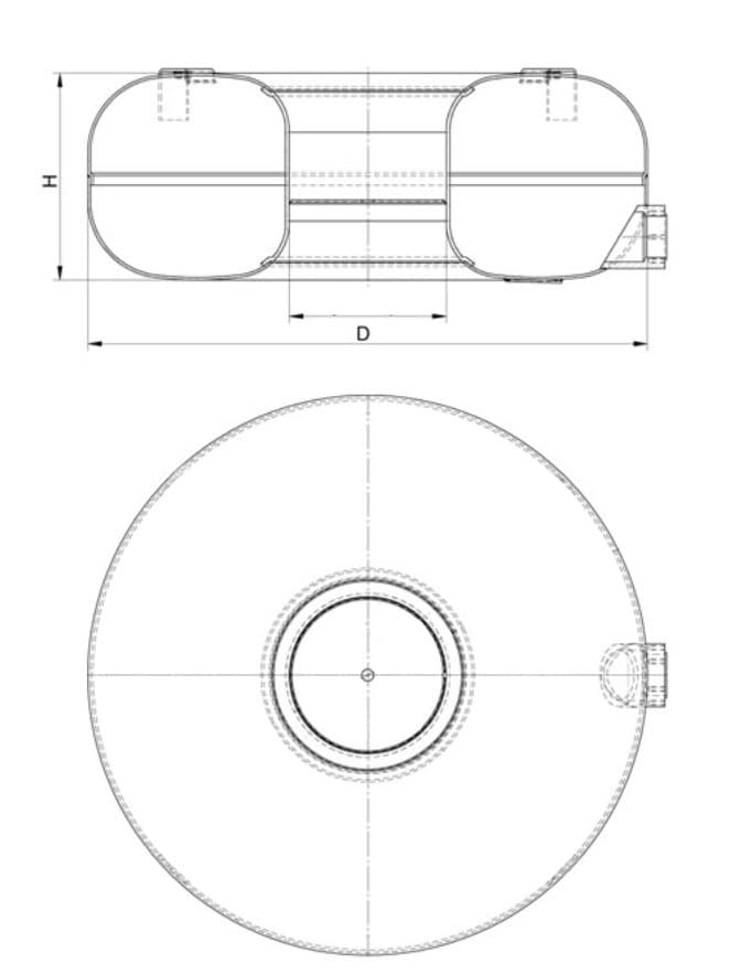 Depósito toroidal exterior completo Bormech 650/270/78 Ztp nuevo 4