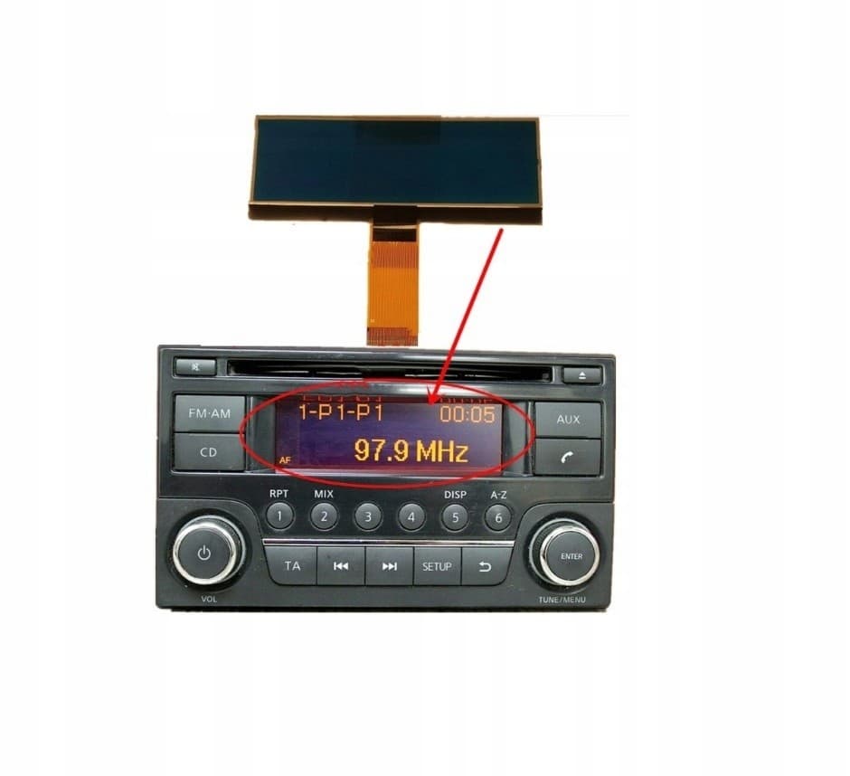Pantalla Lcd para Radio Daewoo Nissan Juke Note nuevo