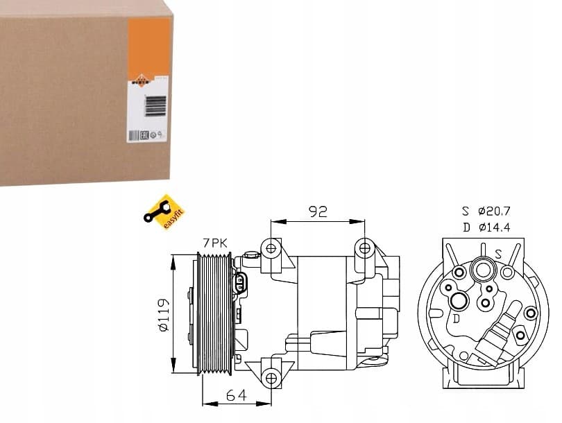 Compresor de Aire Acondicionado 32424 Nrf nuevo 3