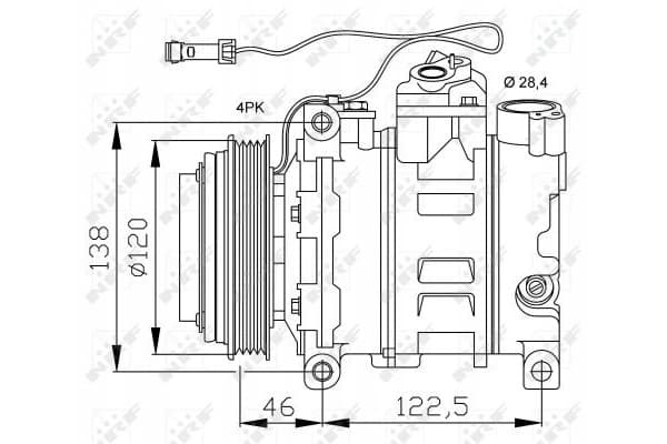 Compresor de aire acondicionado Nrf 32167 nuevo 6