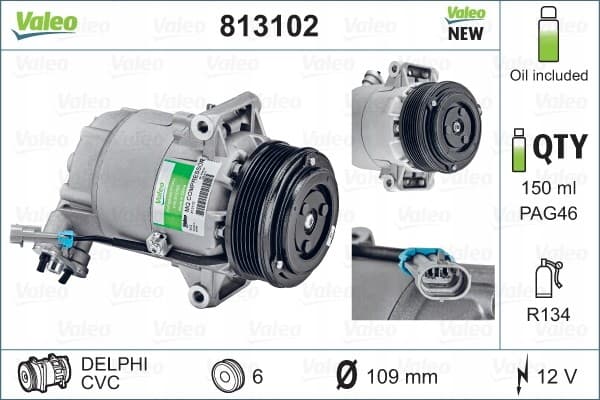 Compresor de Aire Acondicionado Valeo 813102 nuevo 5
