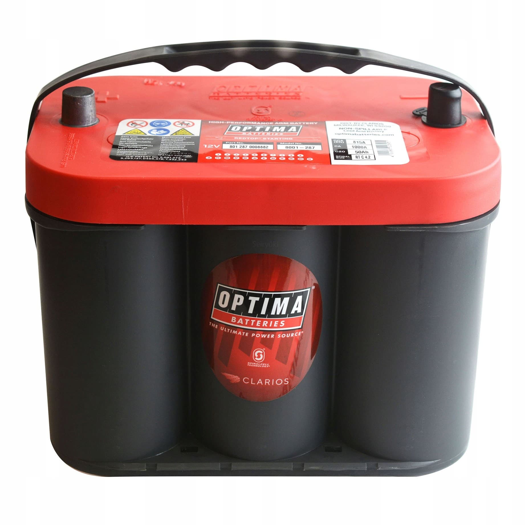 Batería Optima Red Top Rtc 4.2 50 Ah 1000 A Agm nuevo 7