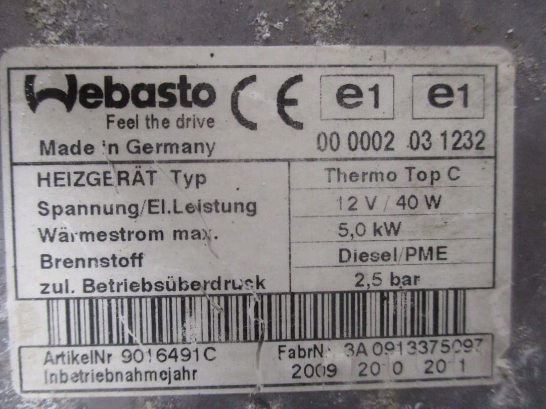 Calefacción Webasto 4E0265081AC usado 4