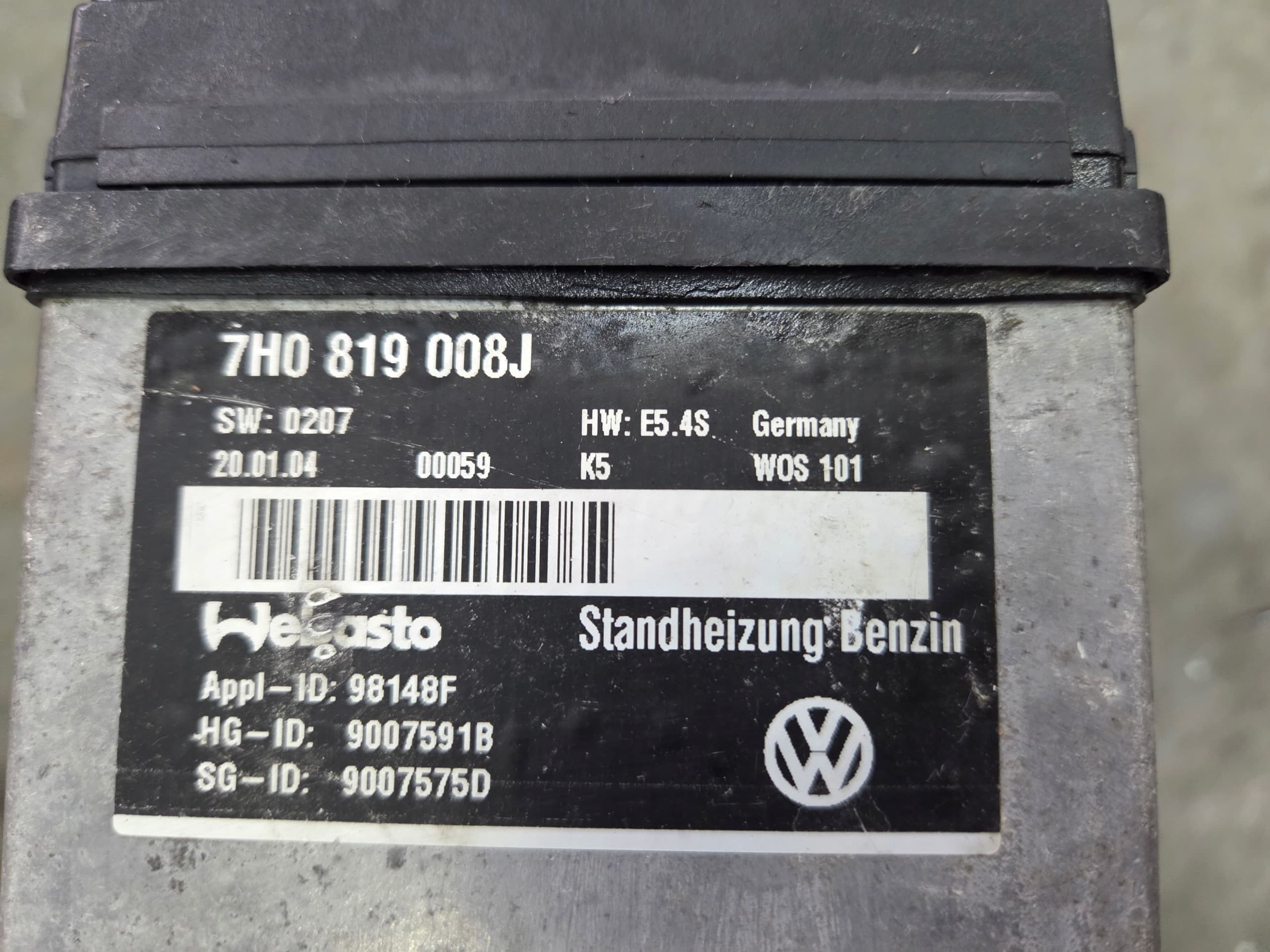 Calefactor Auxiliar Webasto VW T5 7H0819008J usado 2