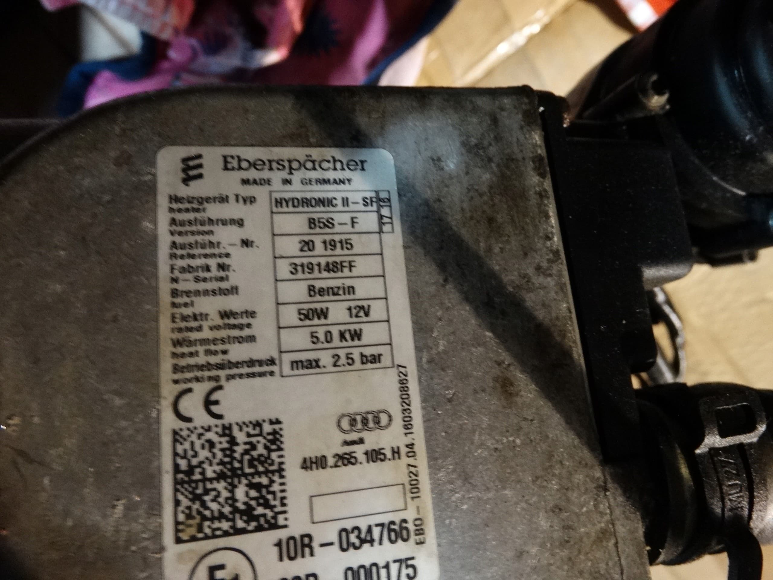 Calefactor de gasolina Webasto para Audi A8 D4 S8 4H 1 usado 5