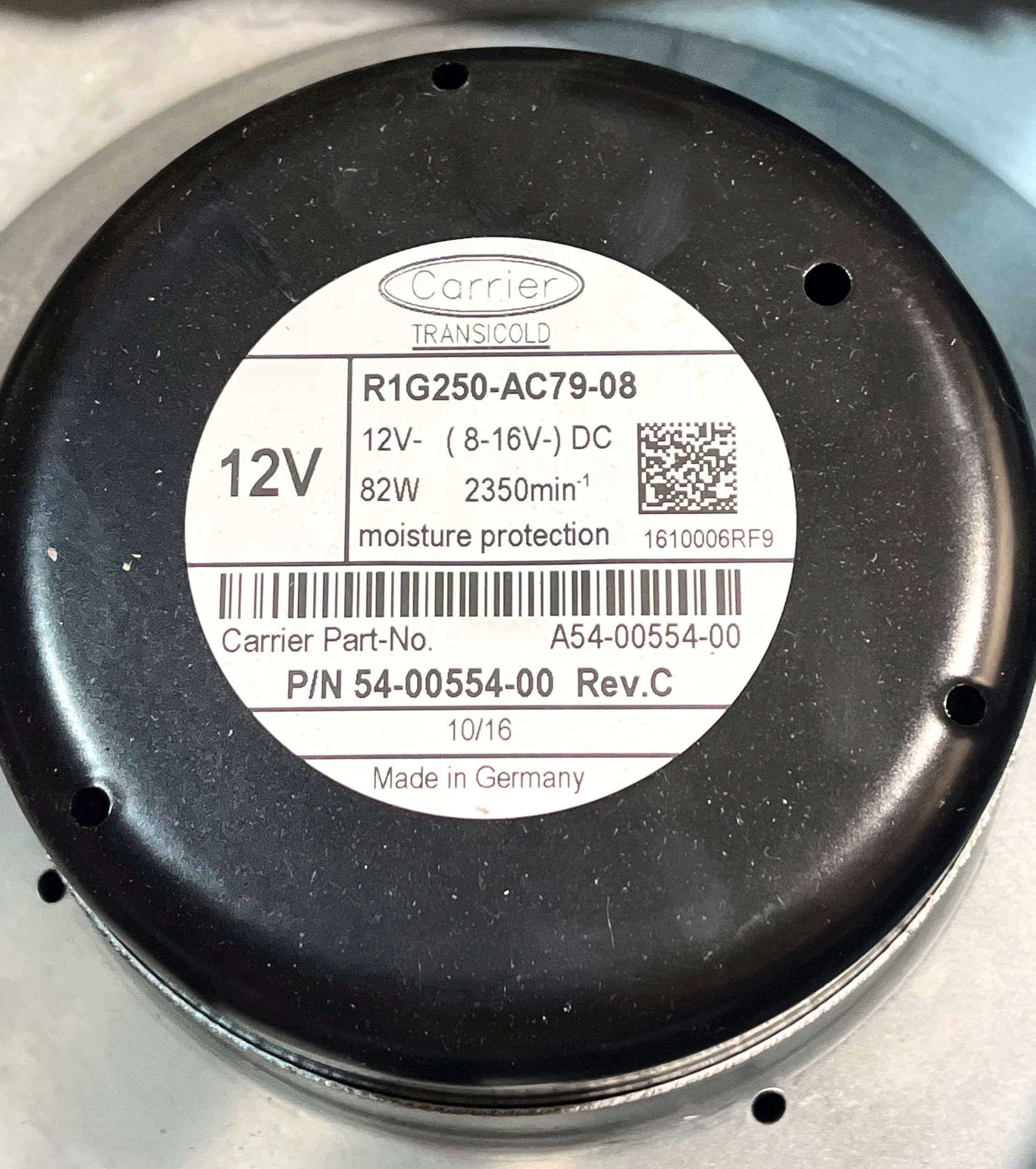 Motor de Ventilador 12V Carrier 54-00554-00 nuevo 2