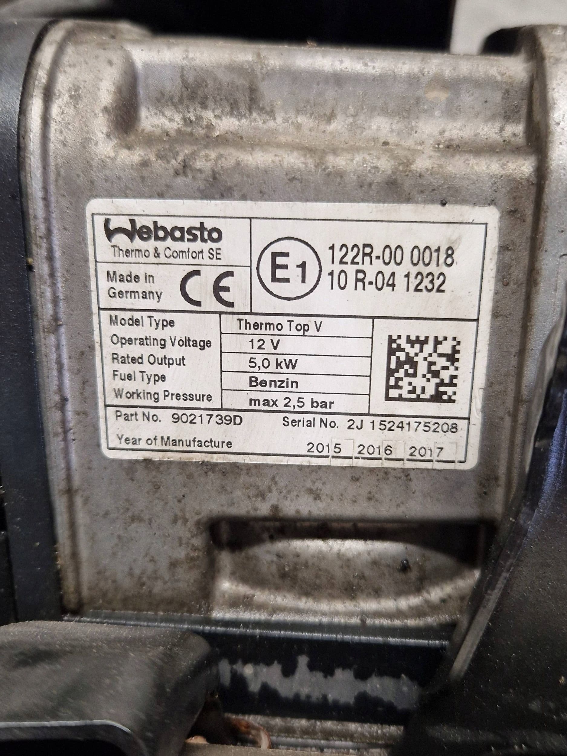 Calefactor estacionario Volkswagen Sharan 2015 Webasto usado 2