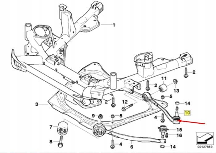 Brazo de Control Delantero BMW X5 E53 31126769718 Original nuevo 4