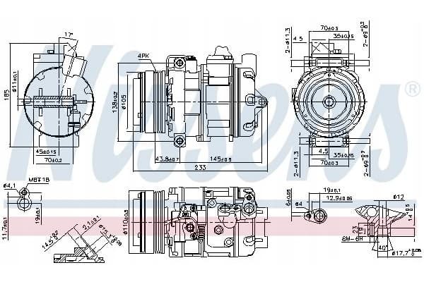 Compresor de aire acondicionado Nissens 890292 nuevo 8