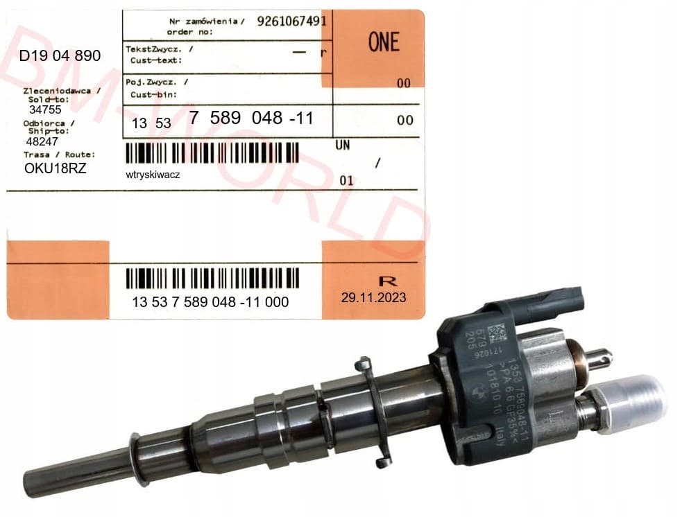 Inyector de Combustible Original BMW OE 13537589048 nuevo