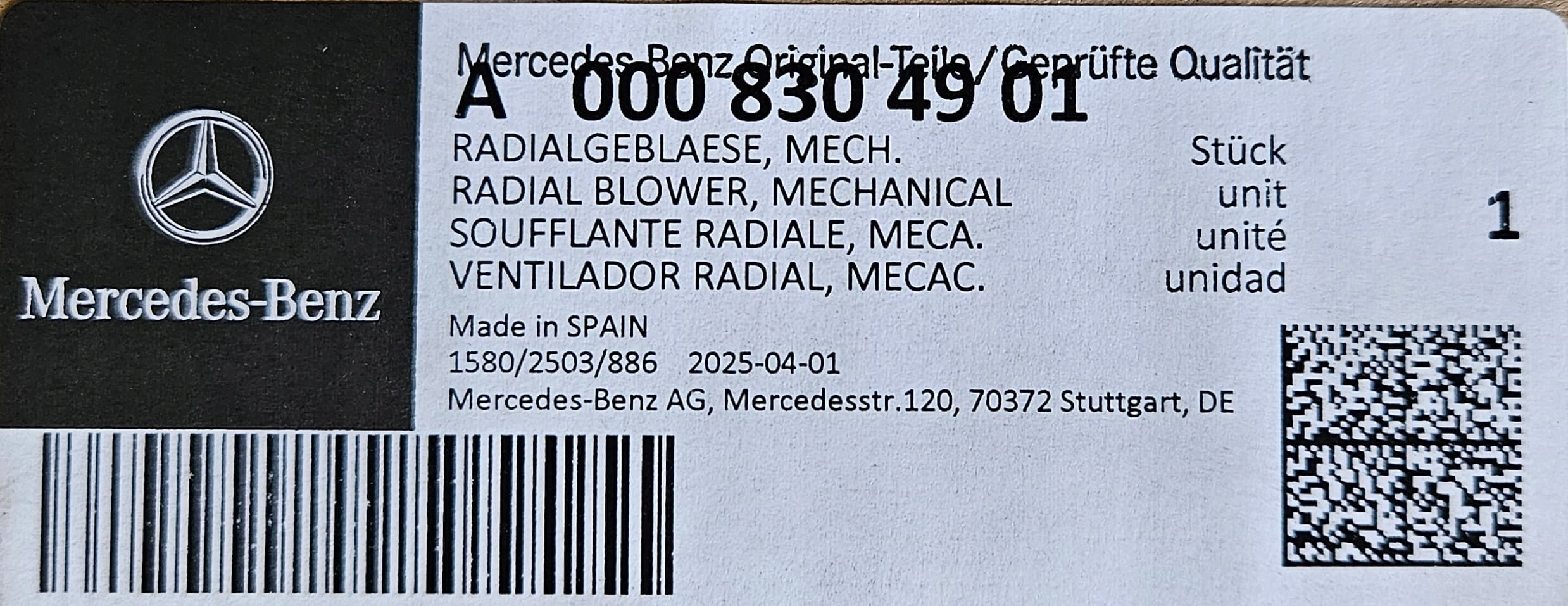 Ventilador Interior Mercedes Vito Clase V 447 448 nuevo 4