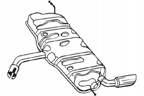 Bosal 105-503 Silenciador Trasero para Audi A3 1.6 (2003-2012) nuevo 2