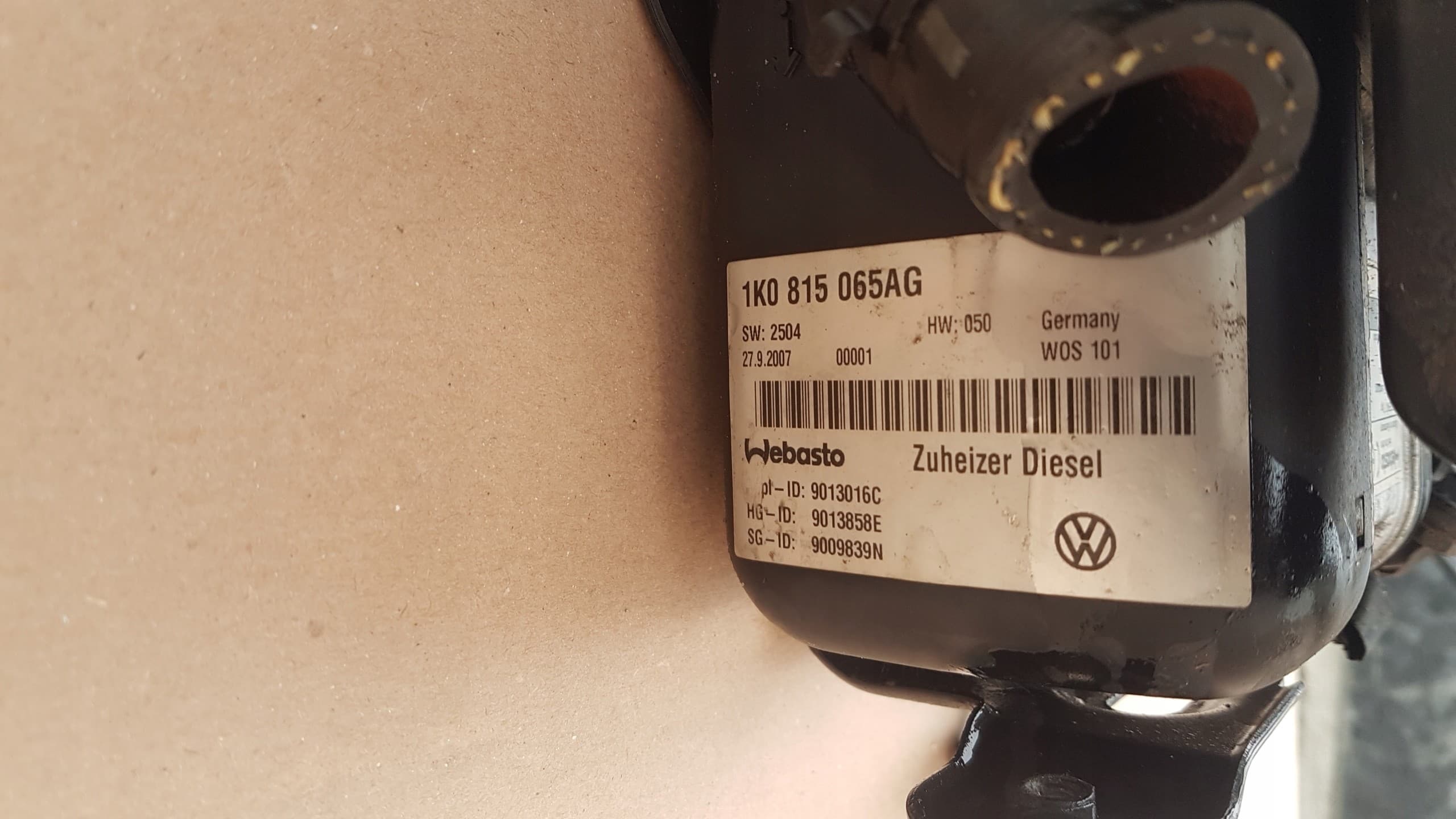 Webasto Completo para Touran y Caddy 1K0815065AG usado 4